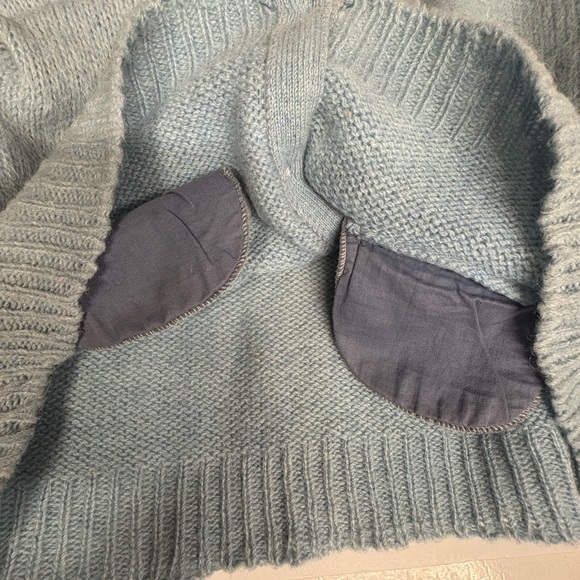 Vintage 60’s SPORT KING Mohair Alpaca Kurt Cobain Grunge Light Blue Cardigan XL - Picture 6 of 7